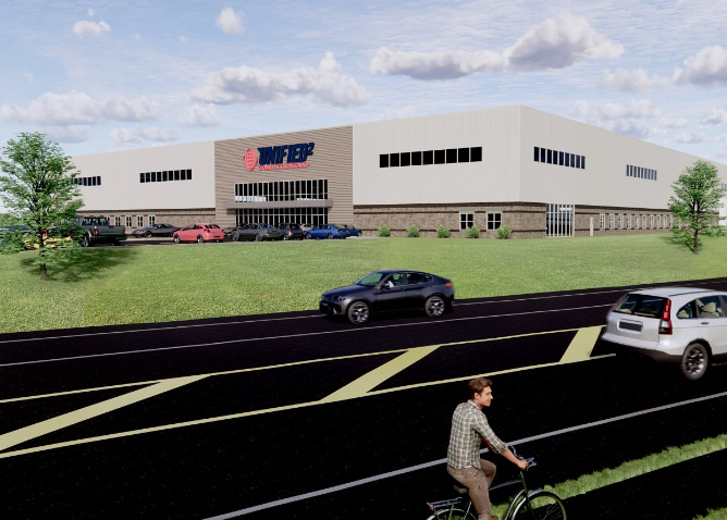 Unified2 Global Packaging warehouse and manufacturing buildings
