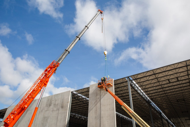 Goya Foods Construction (exterior crane)